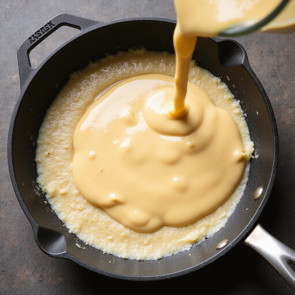Banh Bot Chien: Crispy Vietnamese Rice Cake Recipe - Step 3: Pour in the Batter