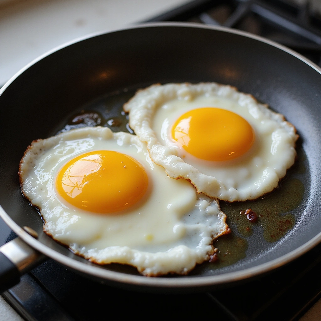 Banh Mi Op La: Vietnamese Fried Egg Sandwich Recipe - Step 4: Fry the Eggs