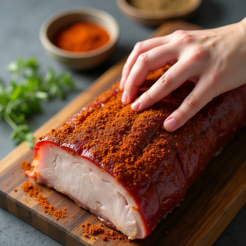 Traditional Vietnamese Roasted Pork (Heo Quay) Recipe - Step 2: Season the Pork