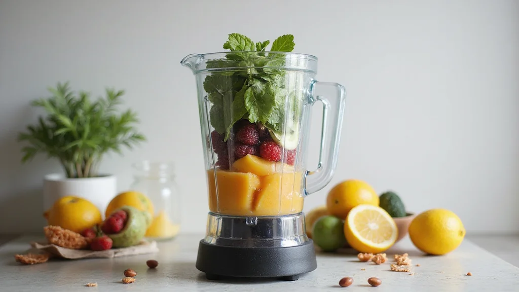 4-Fruit Smoothie Recipe - Strawberry, Banana, Mango, and Pineapple Blend - Step 6: Blend Ingredients
