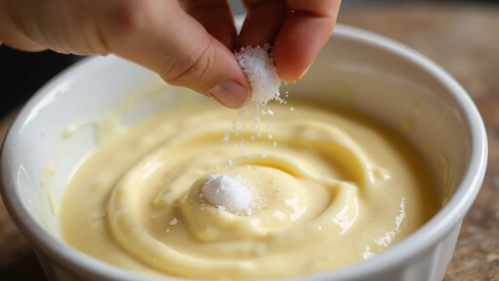 Homemade Vietnamese Mayonnaise Recipe - Fresh, Creamy, and Better Than Store-Bought - Step 7: Season with Salt and Sugar