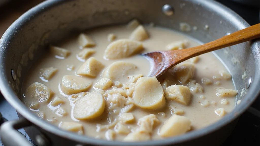 Taro Pudding in Coconut Milk - A Traditional Vietnamese Dessert Recipe - Step 5: Simmer the Pudding