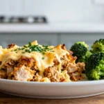 Cheesy Chicken Stuffing Casserole (Broccoli Hidden!)