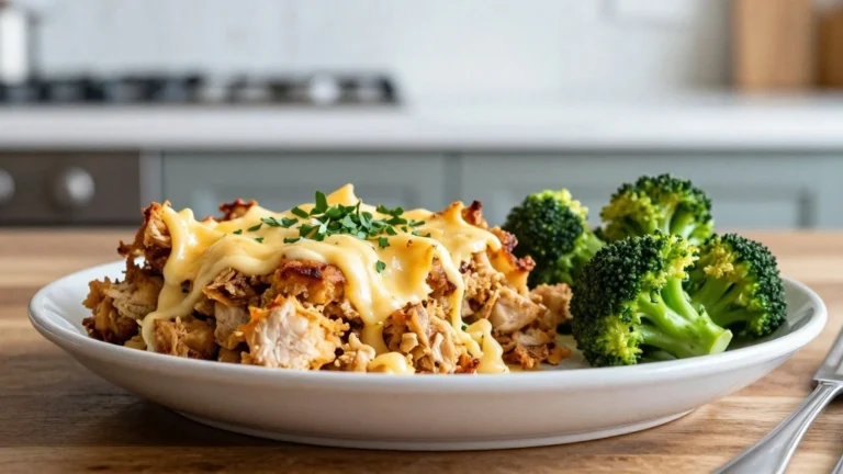 Cheesy Chicken Stuffing Casserole (Broccoli Hidden!)