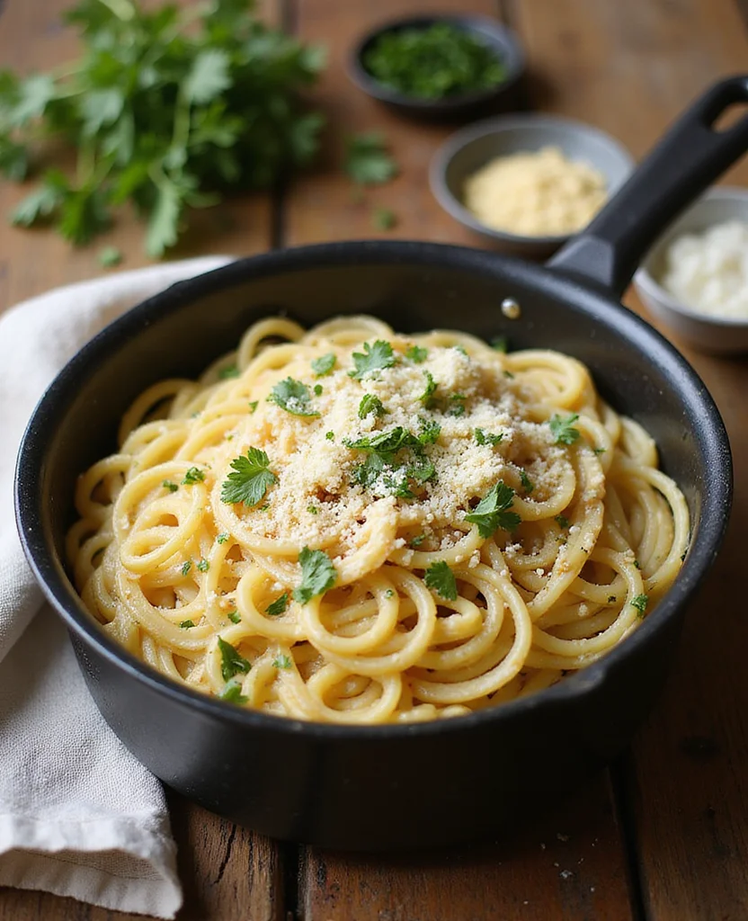 Creamy Garlic Spaghetti (One-Pot Family Favorite) - Step 3: Infuse the Oil 1