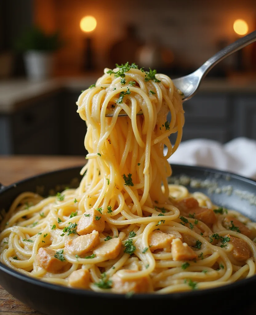 Creamy Garlic Spaghetti (One-Pot Family Favorite) - Step 4: Create the Sauce 1