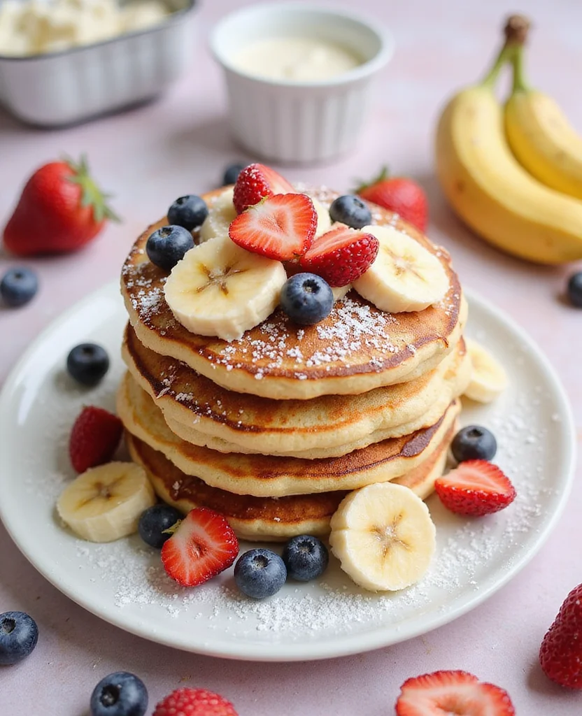 Fluffy Cottage Cheese Banana Pancakes (Breakfast Hack) - Step 3: Combine Dry Ingredients 1