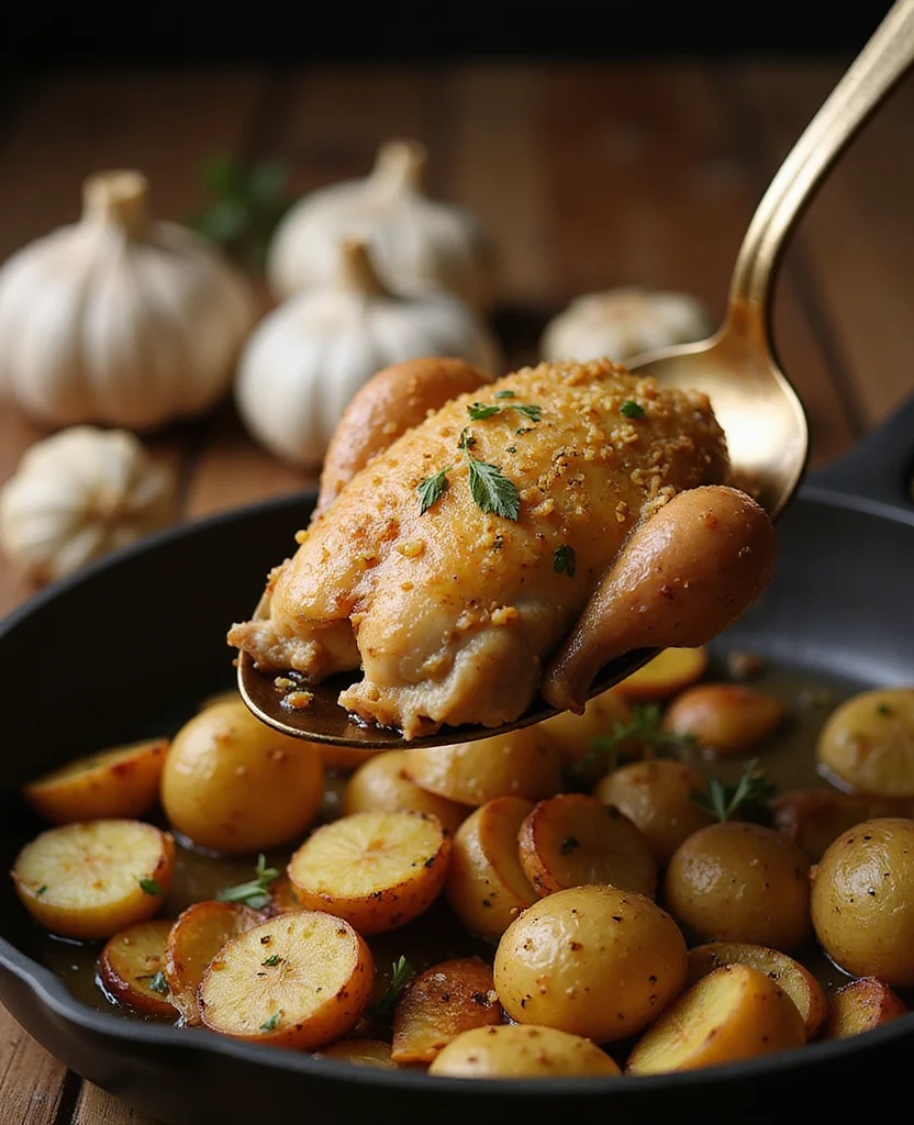 Garlic Parmesan Chicken and Potatoes (One-Pan Dinner) - Step 4: Sear the Chicken 1
