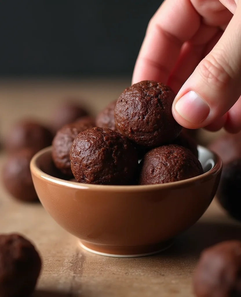 No-Bake Brownie Protein Balls (5 Ingredients) - Step 5: Mix Thoroughly 1