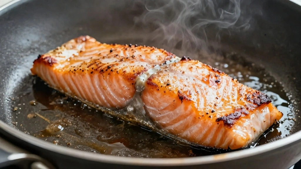 Seared Salmon on Spinach (15-Min Japanese Dinner) - Step 3: Sear Salmon 1