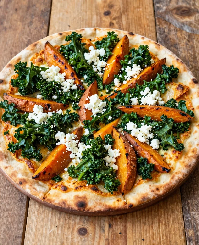 10 Creative Naan Pizza Recipes for a Fast Dinner - 10. Sweet Potato and Kale Naan Pizza 1