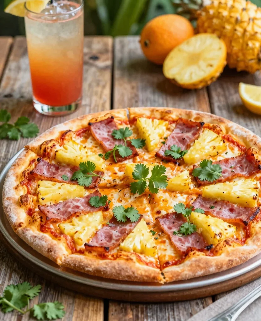 10 Gourmet Pizza Recipes to Make at Home - 10. Tropical Hawaiian Pizza with a Vegan Twist 1