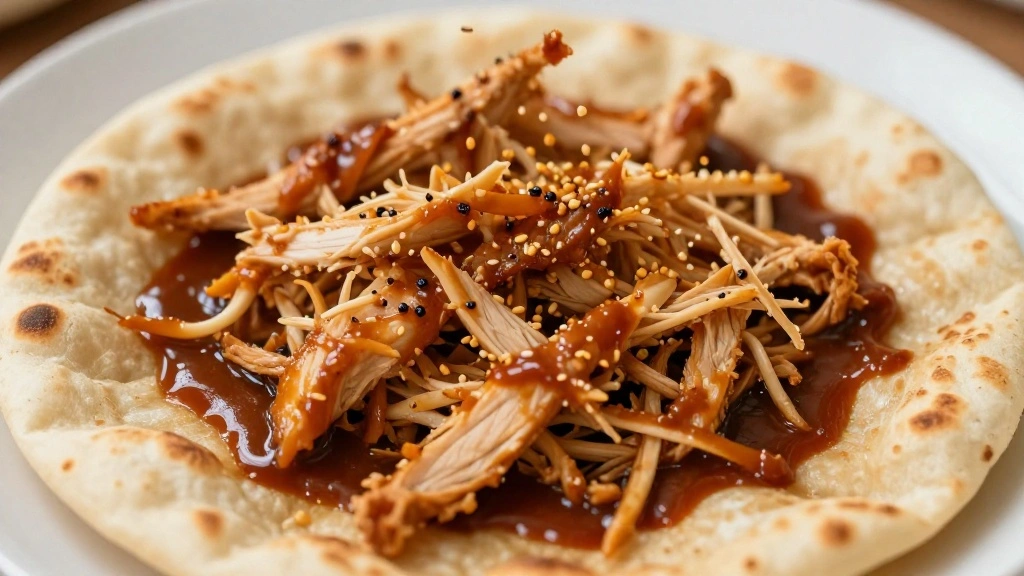 10-Minute BBQ Chicken Flatbread Pizza - Step 4: Add Chicken 1