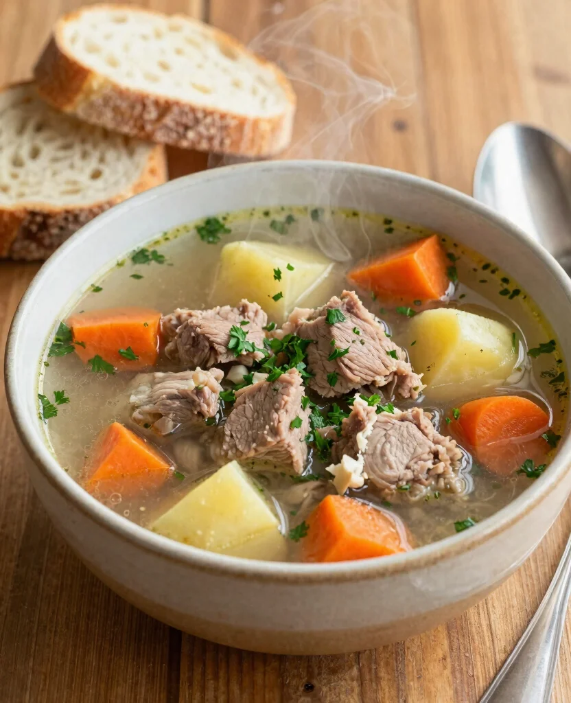 12 Creative Meals Made from Leftover Pork Tenderloin - 5. Pork and Vegetable Soup 1