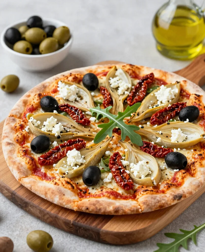 12 Different Pizza Types and How to Make Them - 2. Mediterranean Veggie Pizza 1