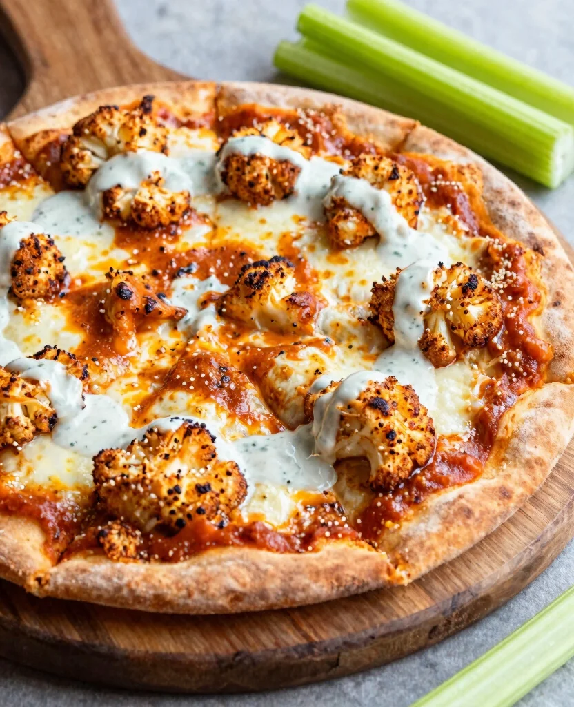 12 Different Pizza Types and How to Make Them - 9. Buffalo Cauliflower Pizza 1