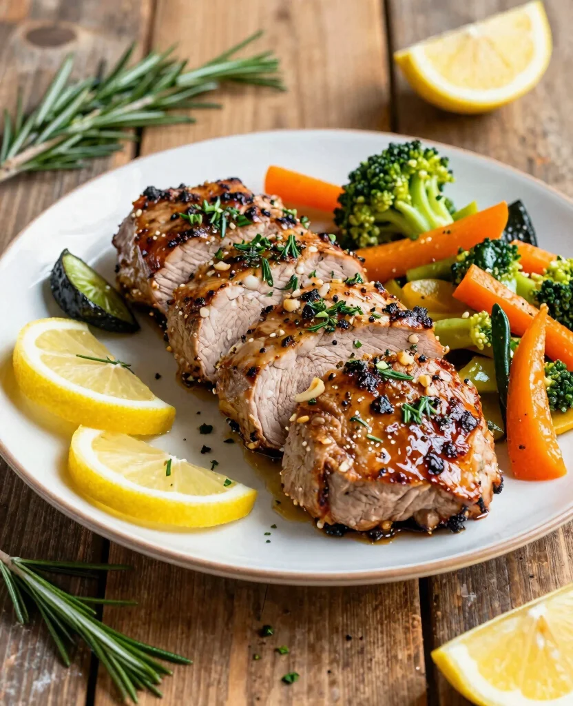 12 Healthy Pork Tenderloin Recipes for Weight Loss - 1. Lemon Garlic Herb Pork Tenderloin 1
