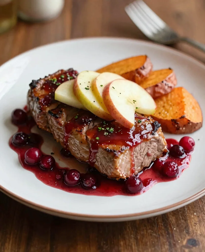 12 Healthy Pork Tenderloin Recipes for Weight Loss - 6. Cranberry-Apple Pork Tenderloin 1