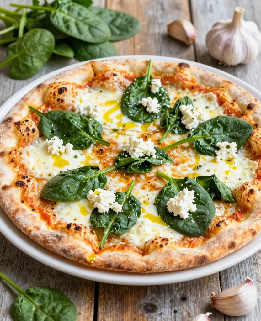 12 Quick and Easy Flatbread Pizza Ideas for Busy Weeknights - 5. Spinach and Feta Flatbread Pizza 1