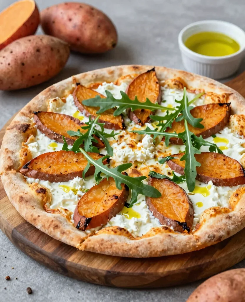 12 Quick and Easy Flatbread Pizza Ideas for Busy Weeknights - 6. Sweet Potato and Goat Cheese Flatbread Pizza 1