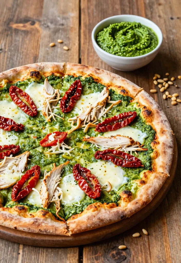 13 Classic Cheese Pizza Recipes Everyone Should Know - 3. Pesto Chicken Pizza 1