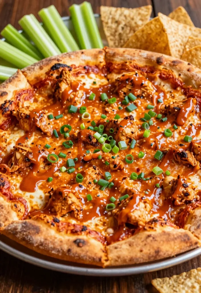13 Creamy and Cheesy Pizza Dip Recipes Everyone Loves - 4. Buffalo Chicken Pizza Dip 1