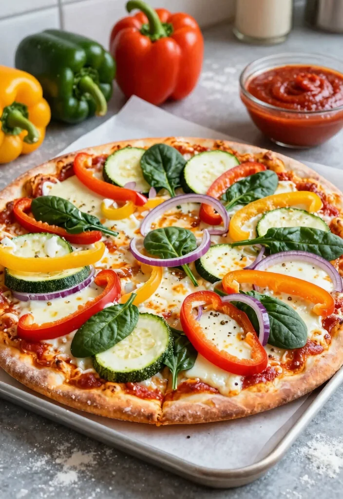 13 Fun Pizza Recipes to Make Cooking More Exciting - 2. Rainbow Veggie Pizza 1