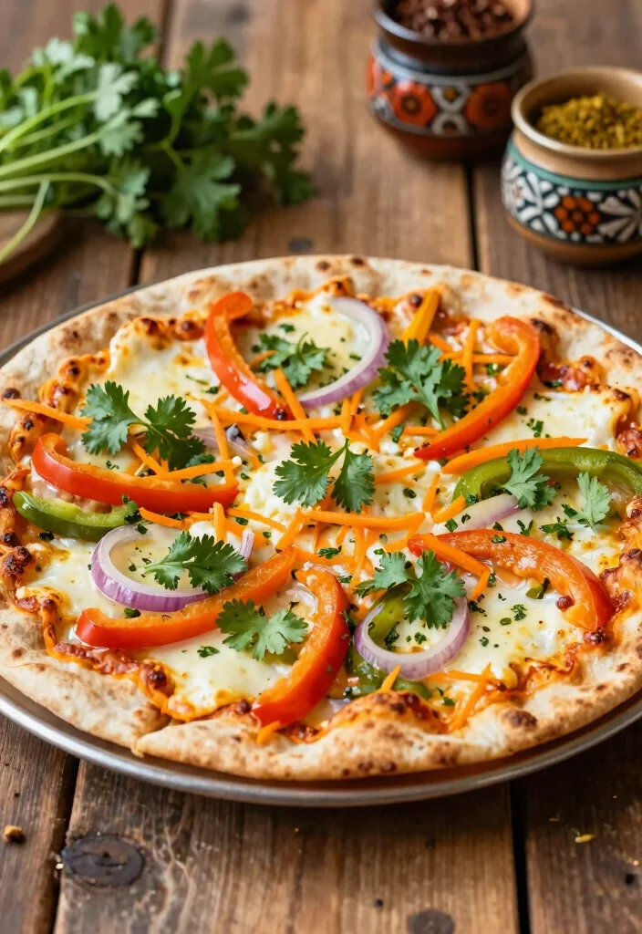 13 Roti Pizza Recipes with a Fun Fusion Twist - 1. Masala Veggie Roti Pizza 1