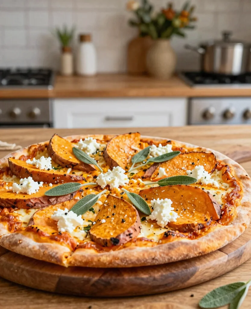 14 Fresh and Light Summer Pizza Recipes - 13. Sweet Potato and Goat Cheese Pizza 1