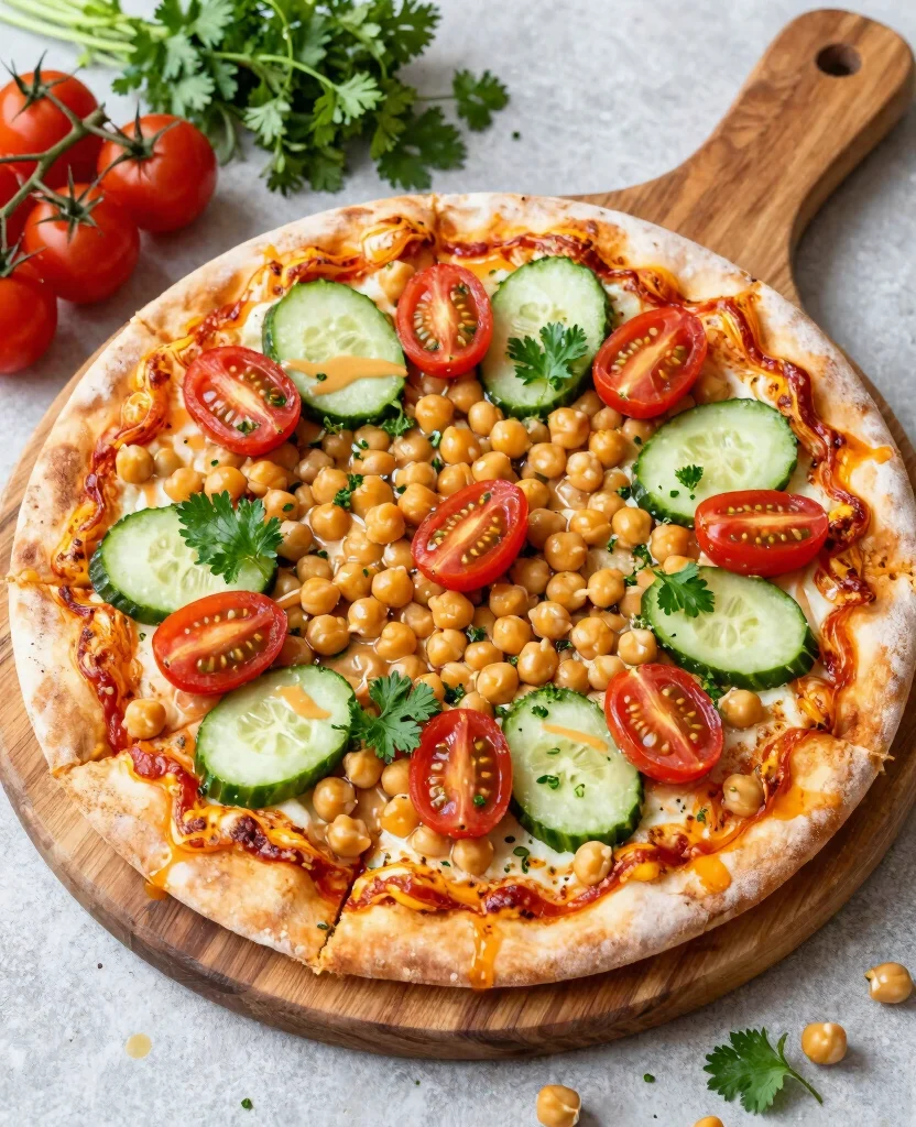 14 Fresh and Light Summer Pizza Recipes - 8. Mediterranean Chickpea Pizza 1