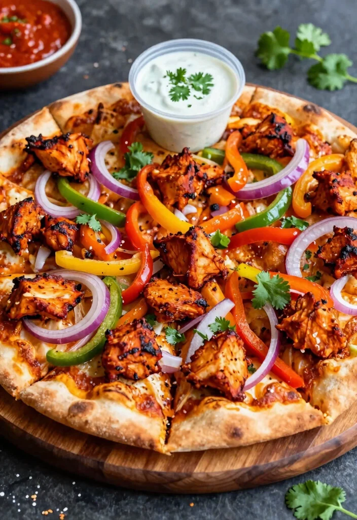 14 Naan Pizza Recipes for Fast Homemade Dinners - 2. Spicy Tandoori Chicken Naan Pizza 1