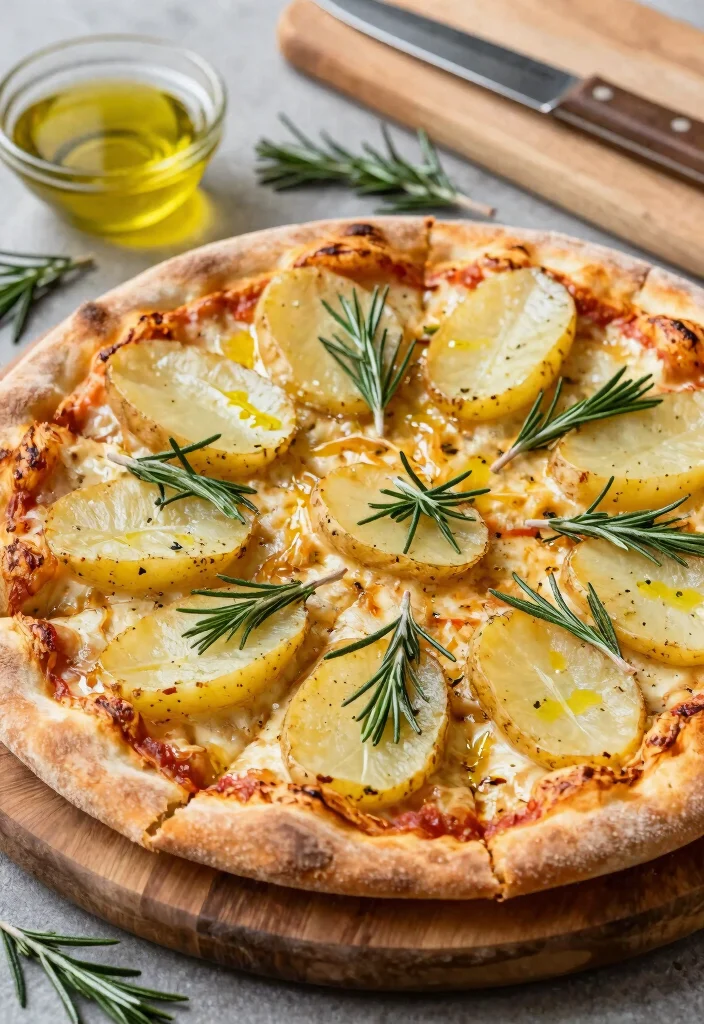 14 Potato Pizza Recipes That Are Comforting & Unique - 1. Classic Potato and Rosemary Pizza 1