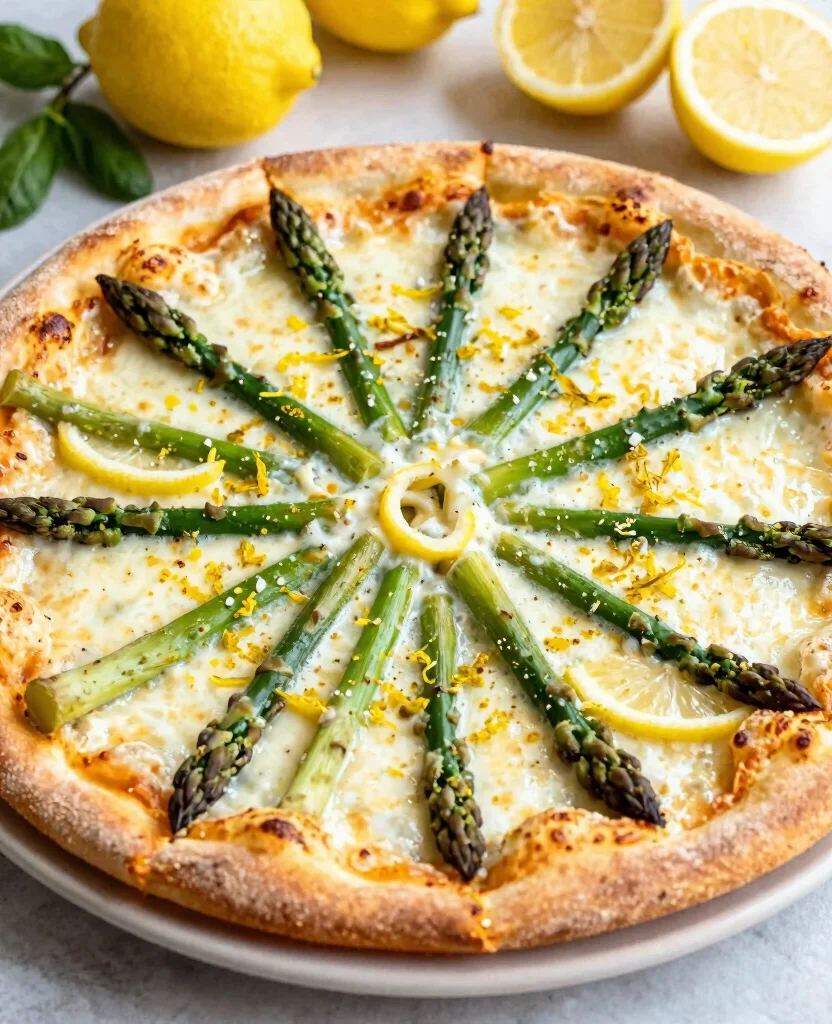15 Best Homemade Pizza Recipes for Every Topping - 13. Lemon and Garlic Asparagus Pizza 1