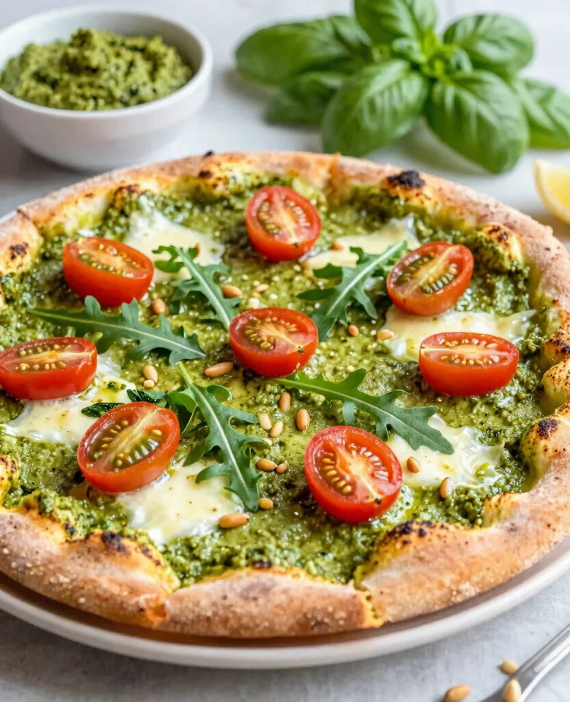 15 Best Homemade Pizza Recipes for Every Topping - 4. Spicy Vegan Pesto Pizza 1