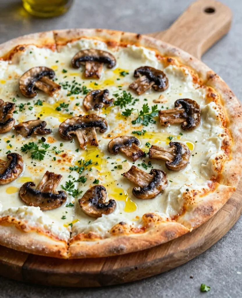 15 Best Homemade Pizza Recipes for Every Topping - 9. Creamy White Pizza with Mushrooms 1