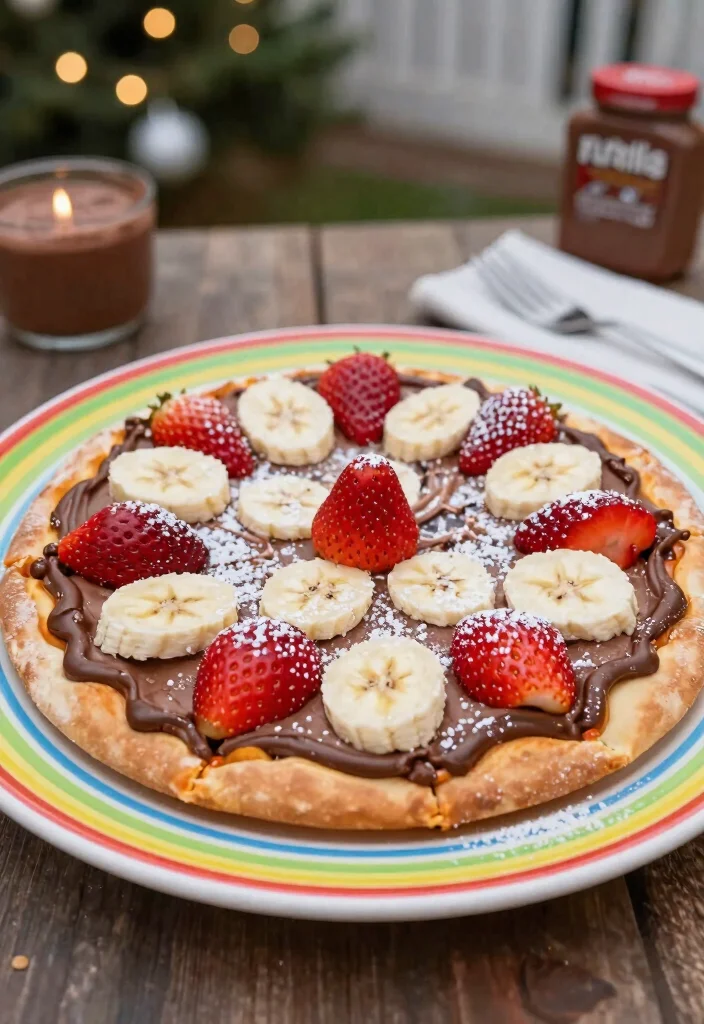 15 Blackstone Pizza Oven Recipes for Outdoor Cooking - 13. Nutella Dessert Pizza 1