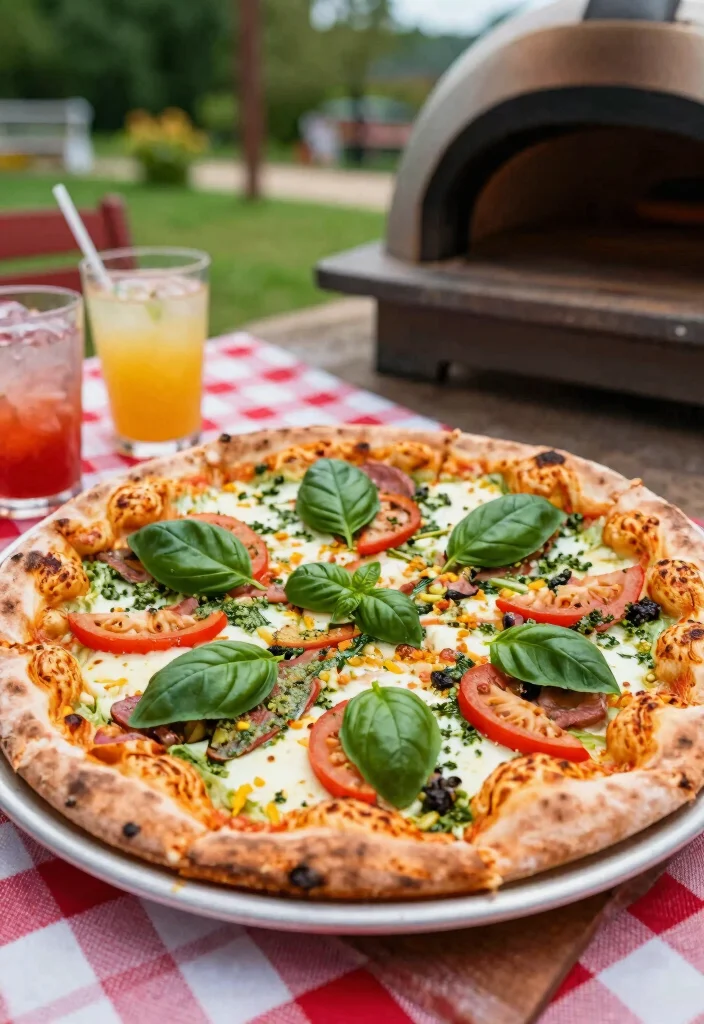 15 Blackstone Pizza Oven Recipes for Outdoor Cooking - 6. Pesto Veggie Pizza 1