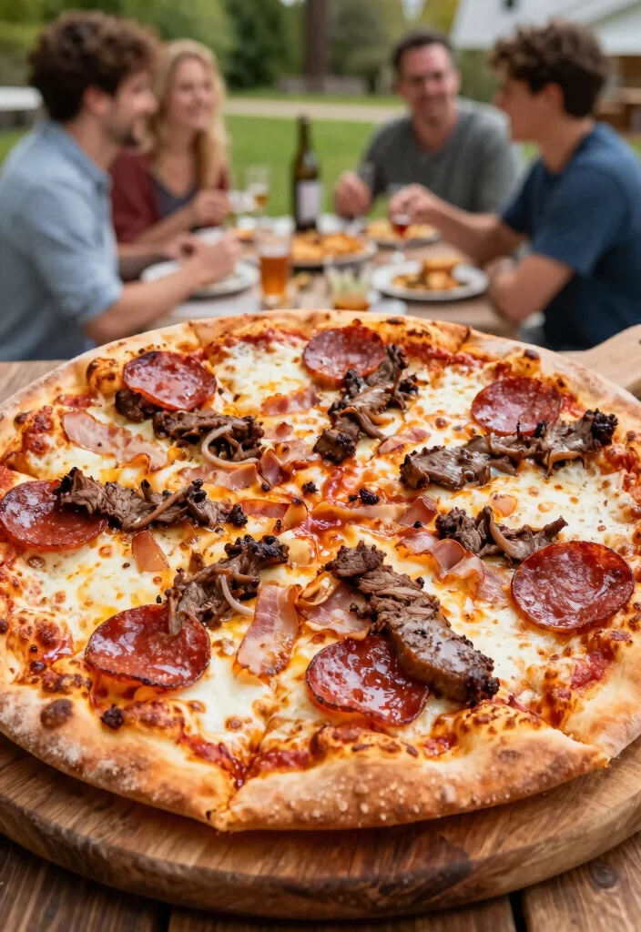 15 Blackstone Pizza Oven Recipes for Outdoor Cooking - 7. Meat Lovers' Pizza 1