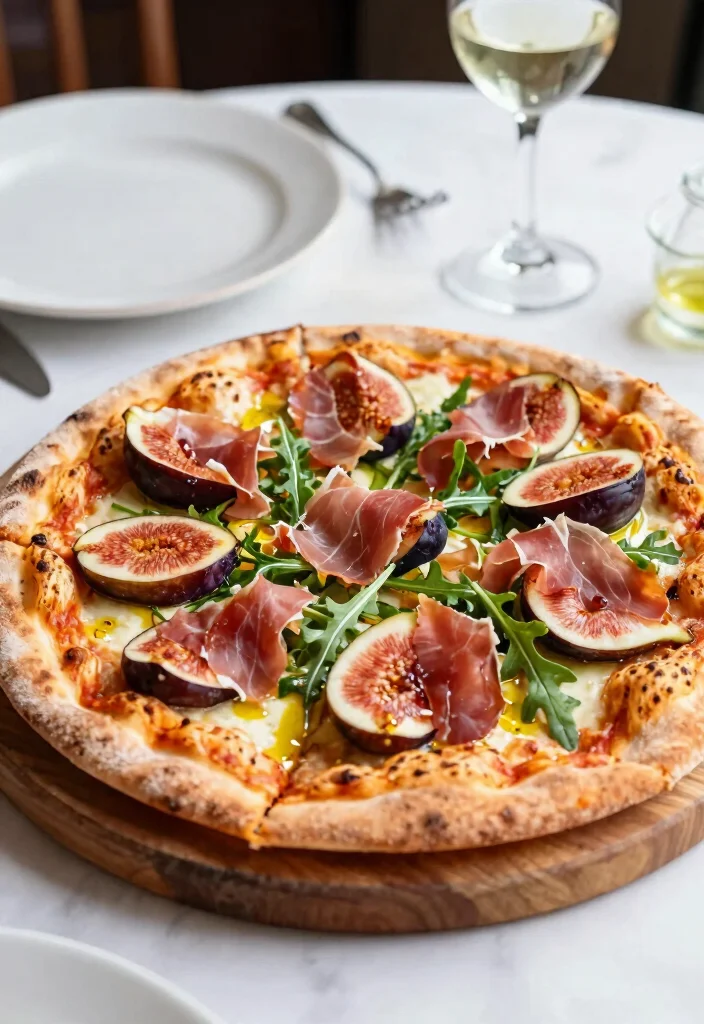 15 Fig Pizza Recipes with Sweet & Savory Flavor - 12. Fig and Ham Pizza with Arugula 1