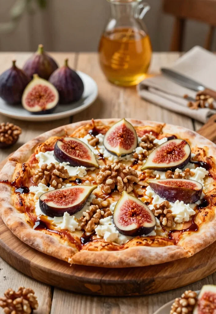 15 Fig Pizza Recipes with Sweet & Savory Flavor - 4. Sweet Fig and Goat Cheese Dessert Pizza 1