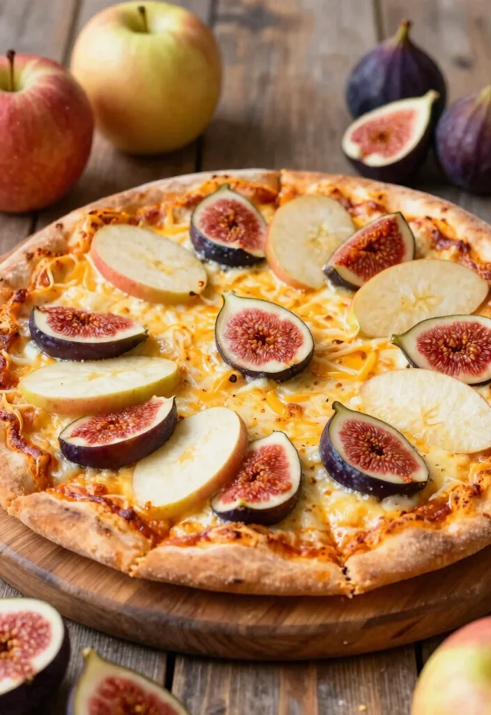 15 Fig Pizza Recipes with Sweet & Savory Flavor - 8. Fig, Apple, and Cheddar Pizza 1