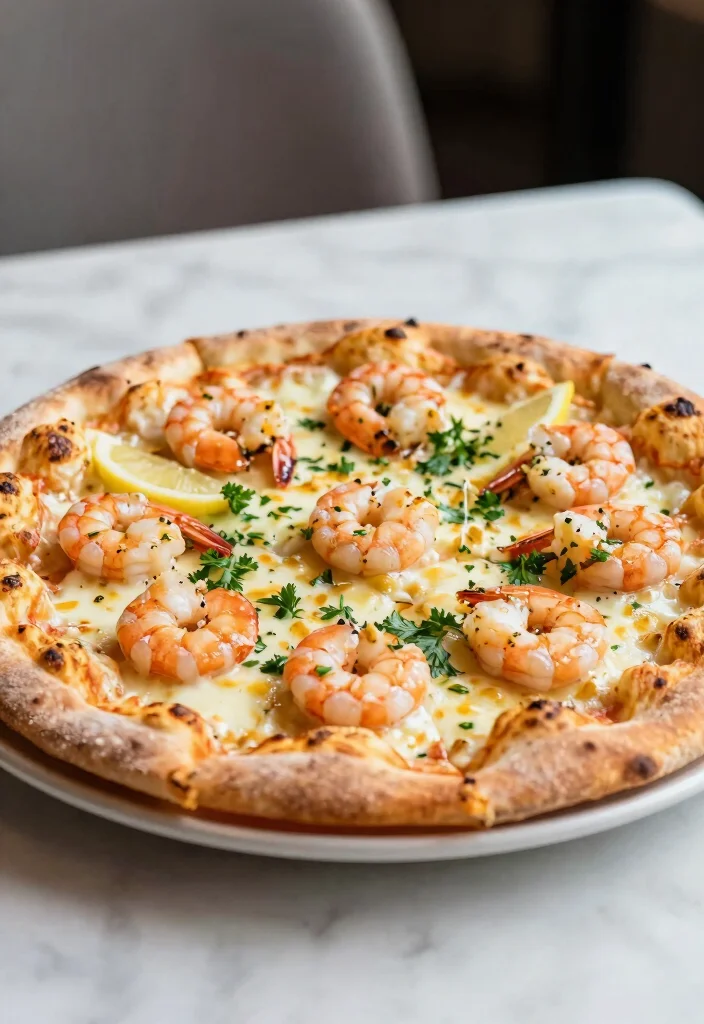 15 French Bread Pizza Recipes for Crispy Comfort Food - 15. Lemon Garlic Shrimp French Bread Pizza 1