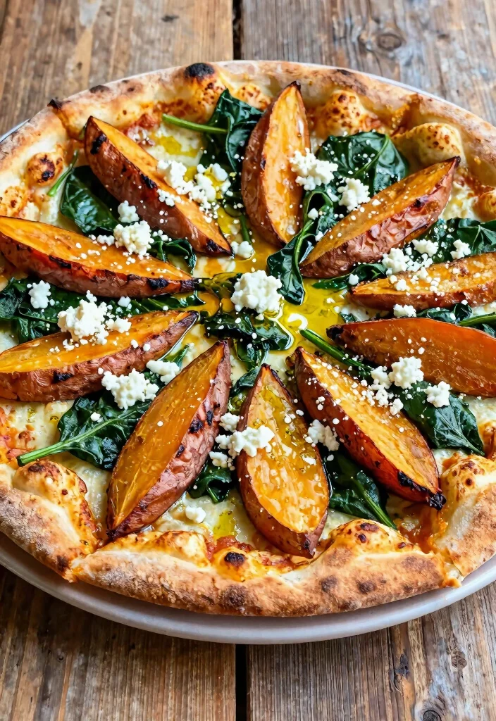 15 French Bread Pizza Recipes for Crispy Comfort Food - 6. Sweet Potato and Spinach French Bread Pizza 1