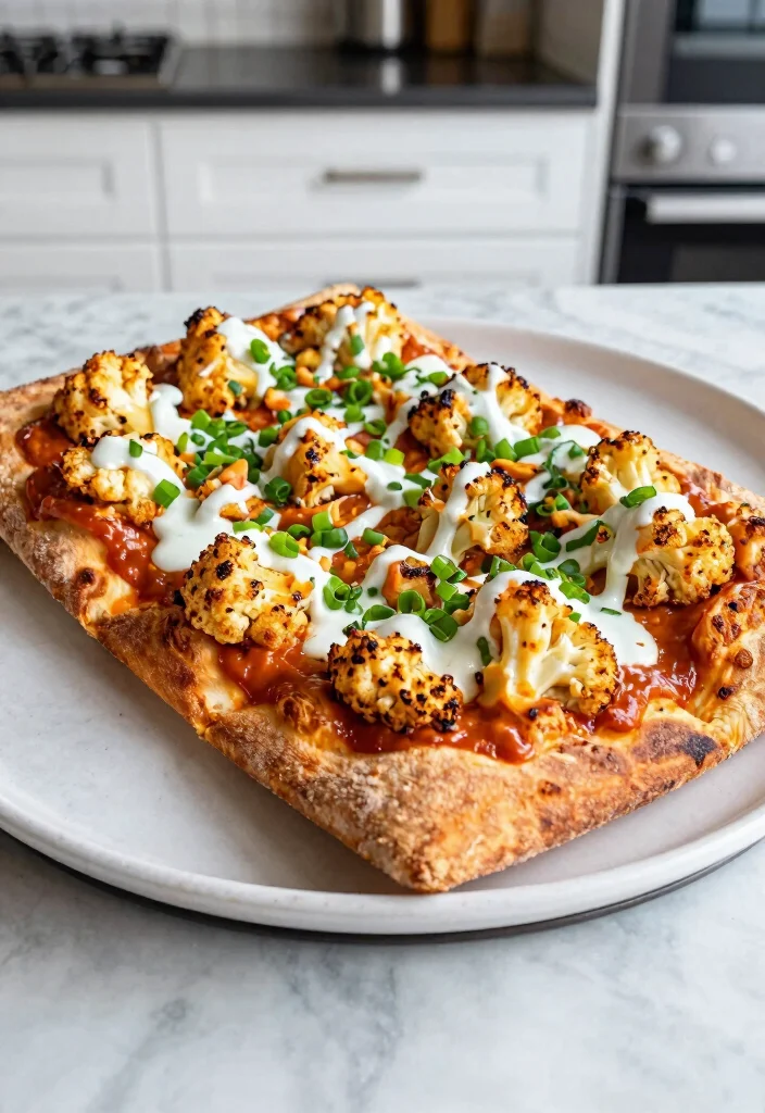 15 French Bread Pizza Recipes for Crispy Comfort Food - 7. Buffalo Cauliflower French Bread Pizza 1