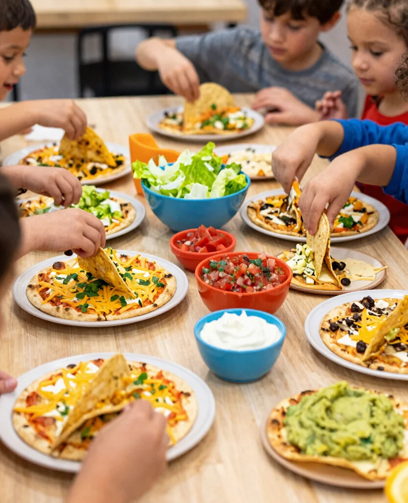 15 Fun Mini Pizza Recipes for Parties and Kids - 11. Taco Mini Pizzas 1