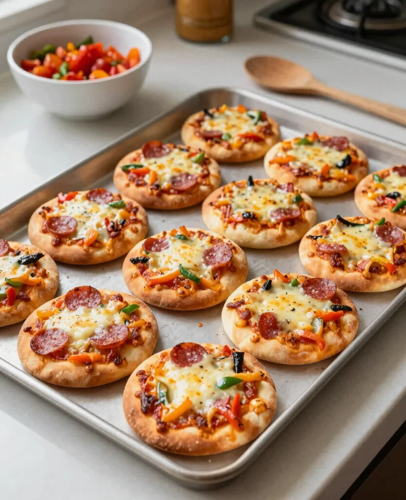 15 Fun Mini Pizza Recipes for Parties and Kids - 2. Pita Bread Pizzas 1