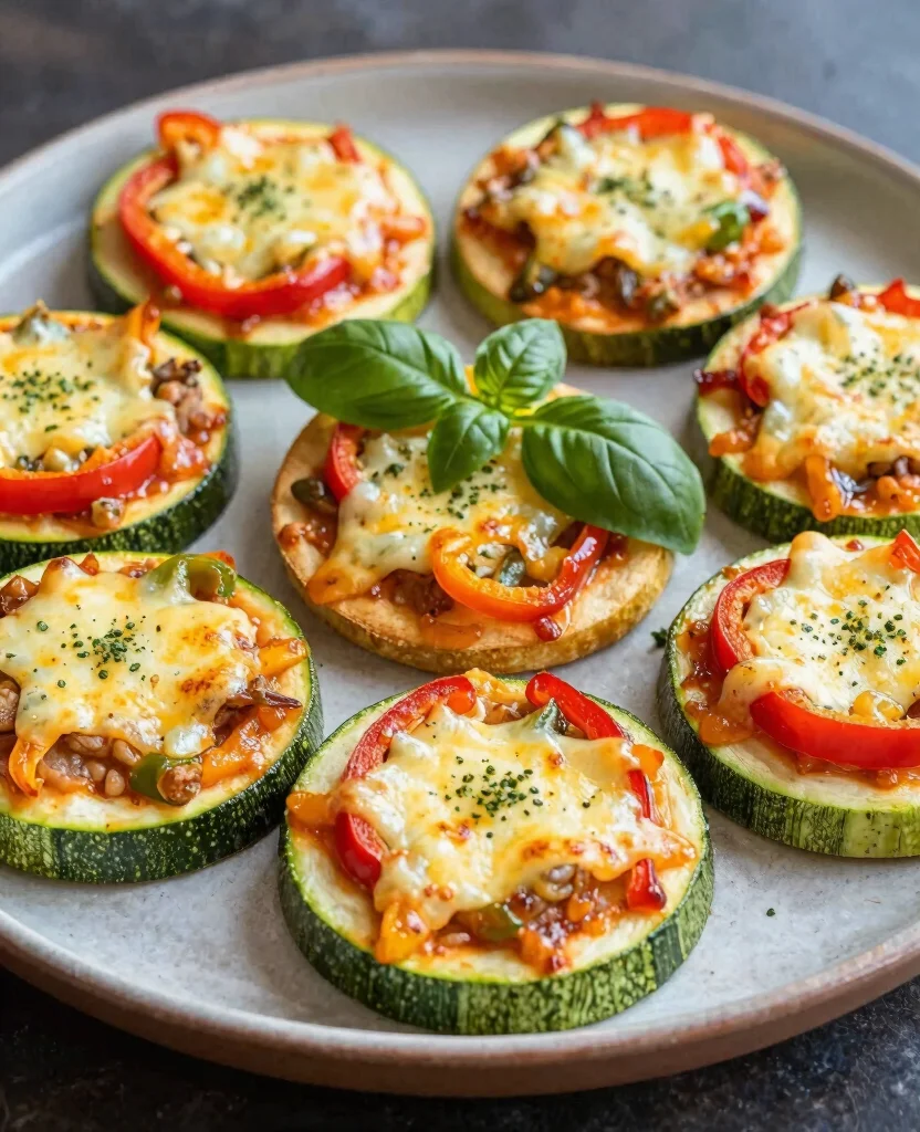 15 Fun Mini Pizza Recipes for Parties and Kids - 7. Zucchini Mini Pizzas 1