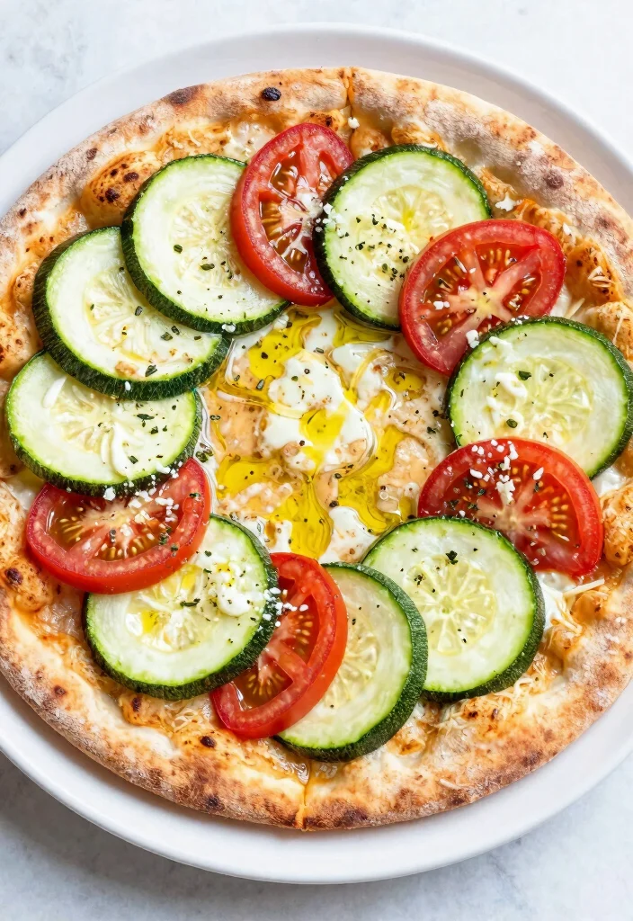 16 Flatbread Pizza Recipes for Quick and Easy Meals - 12. Zucchini and Tomato Flatbread Pizza 1