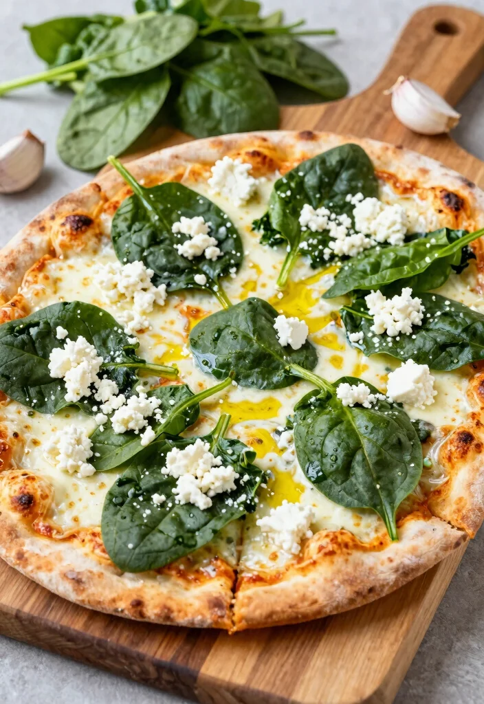 16 Flatbread Pizza Recipes for Quick and Easy Meals - 4. Spinach and Feta Flatbread Pizza 1
