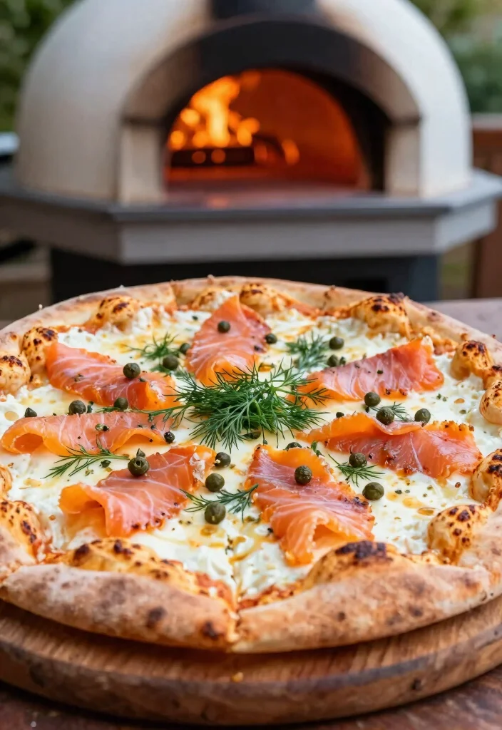 16 Outdoor Pizza Oven Recipes Perfect for Summer Cooking - 13. Smoked Salmon Pizza 1